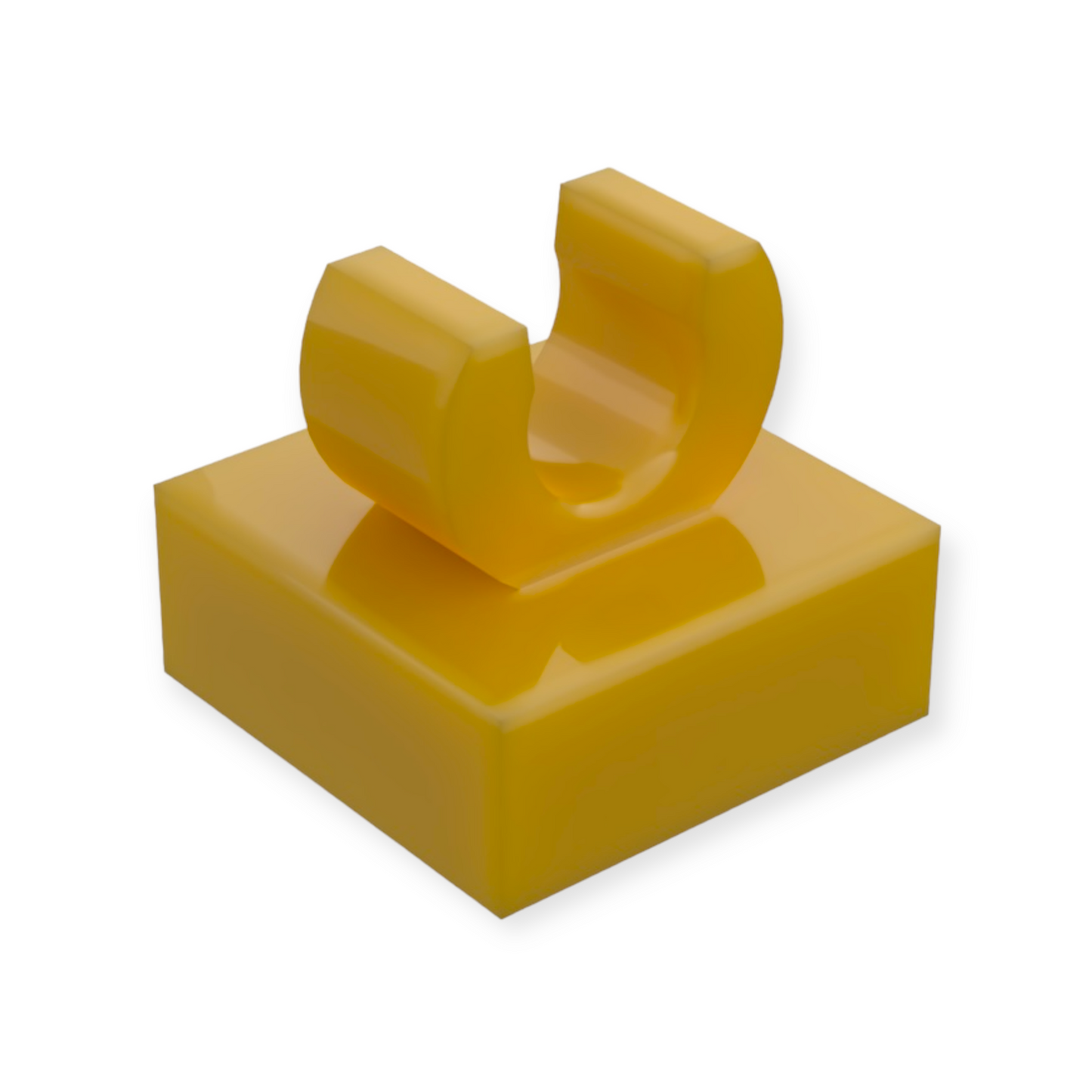 LEGO Tile Modified 1 x 1 with Open O Clip - Pearl Gold