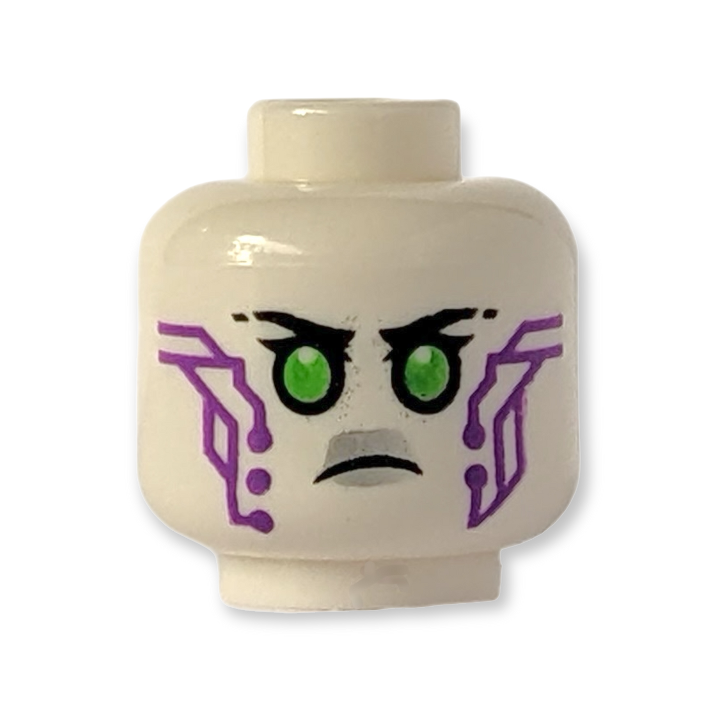 LEGO Head - 3626 Double-sided female alien black eyebrows bright green eyes