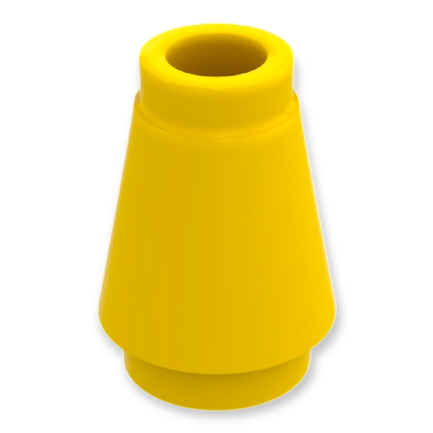 LEGO Cone 1x1 with Top Groove in Yellow