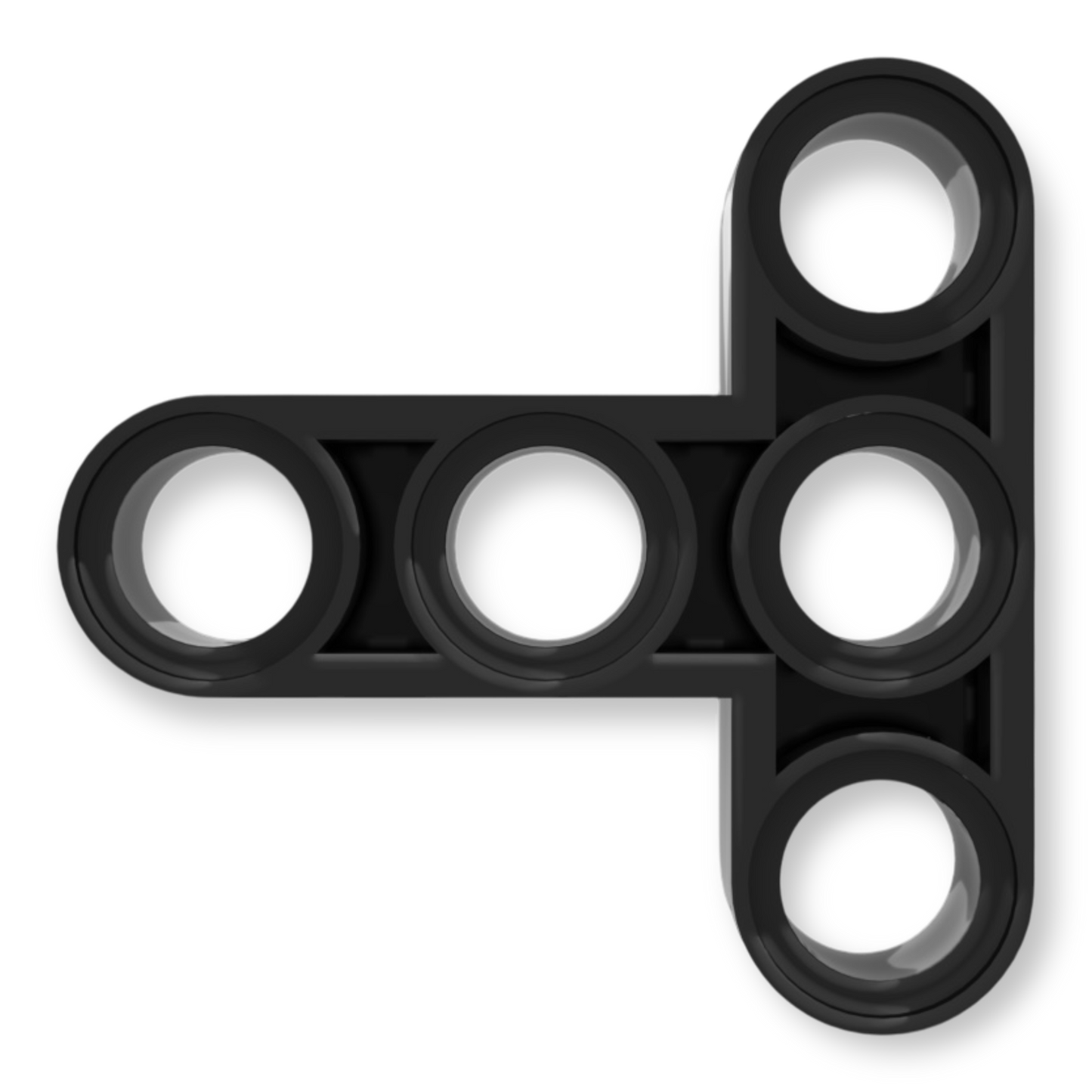 LEGO Technic Liftarm Modifiziert T-Form 3x3 in Schwarz