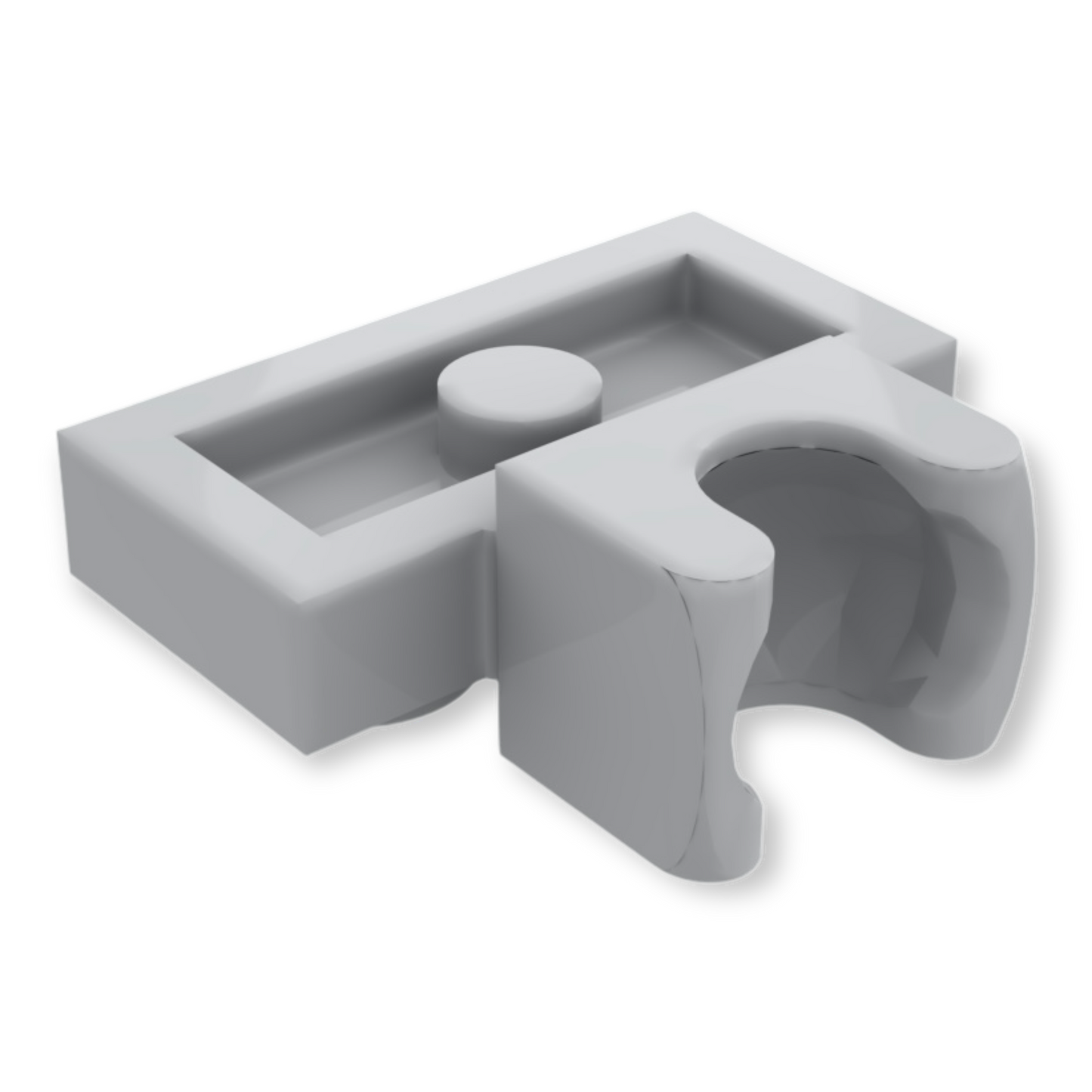 LEGO Plate Modified 1x2 Small Tow Ball Socket - Light Bluish Gray