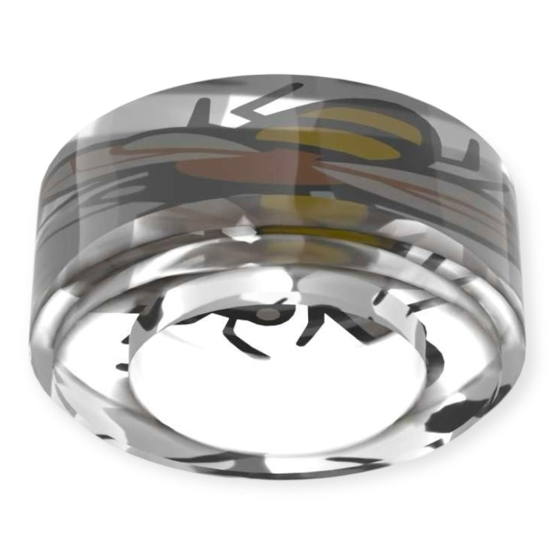 LEGO® Fliese Rund 1x1 - Biene (Transparent)