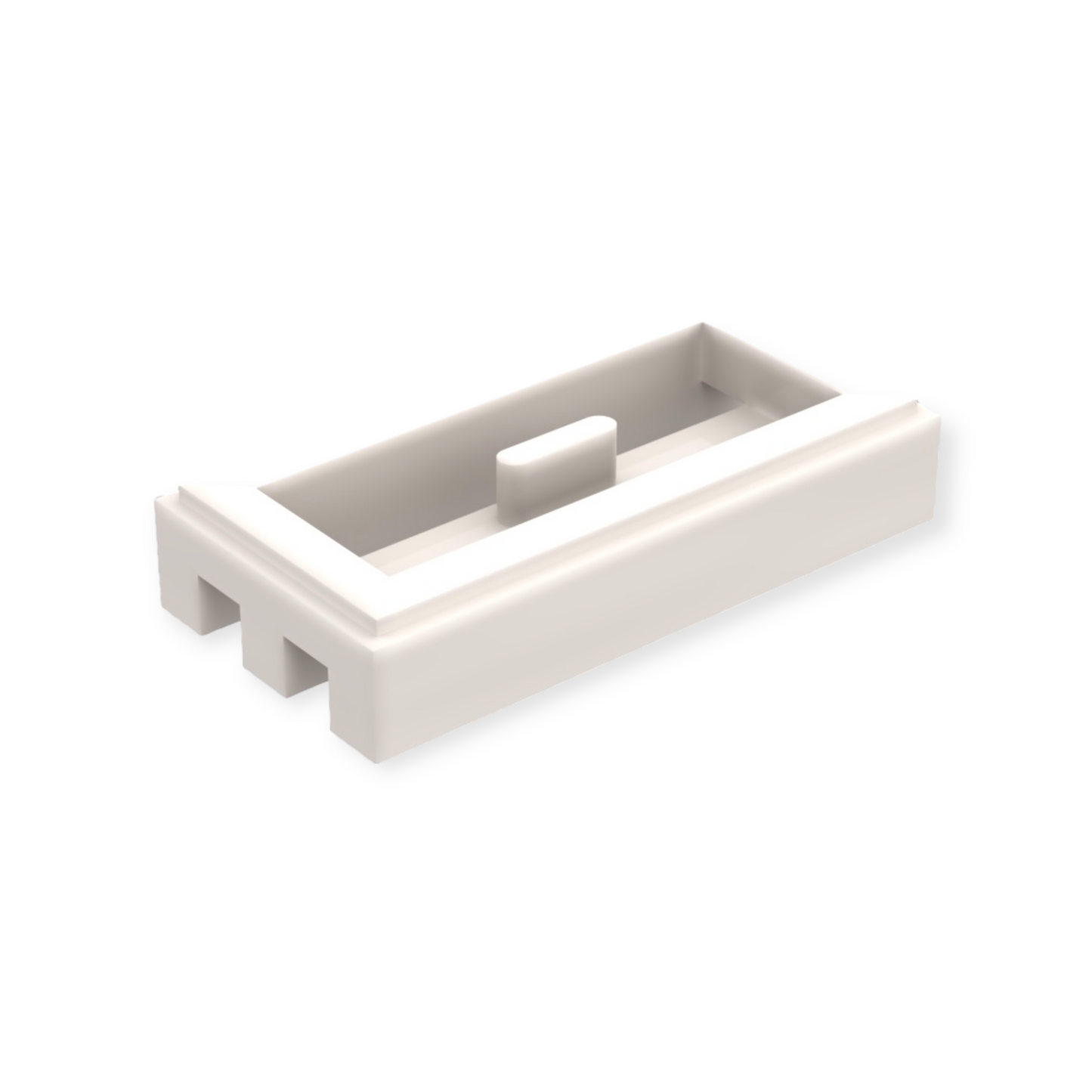 LEGO Tile Modified 1-2 Grille - White