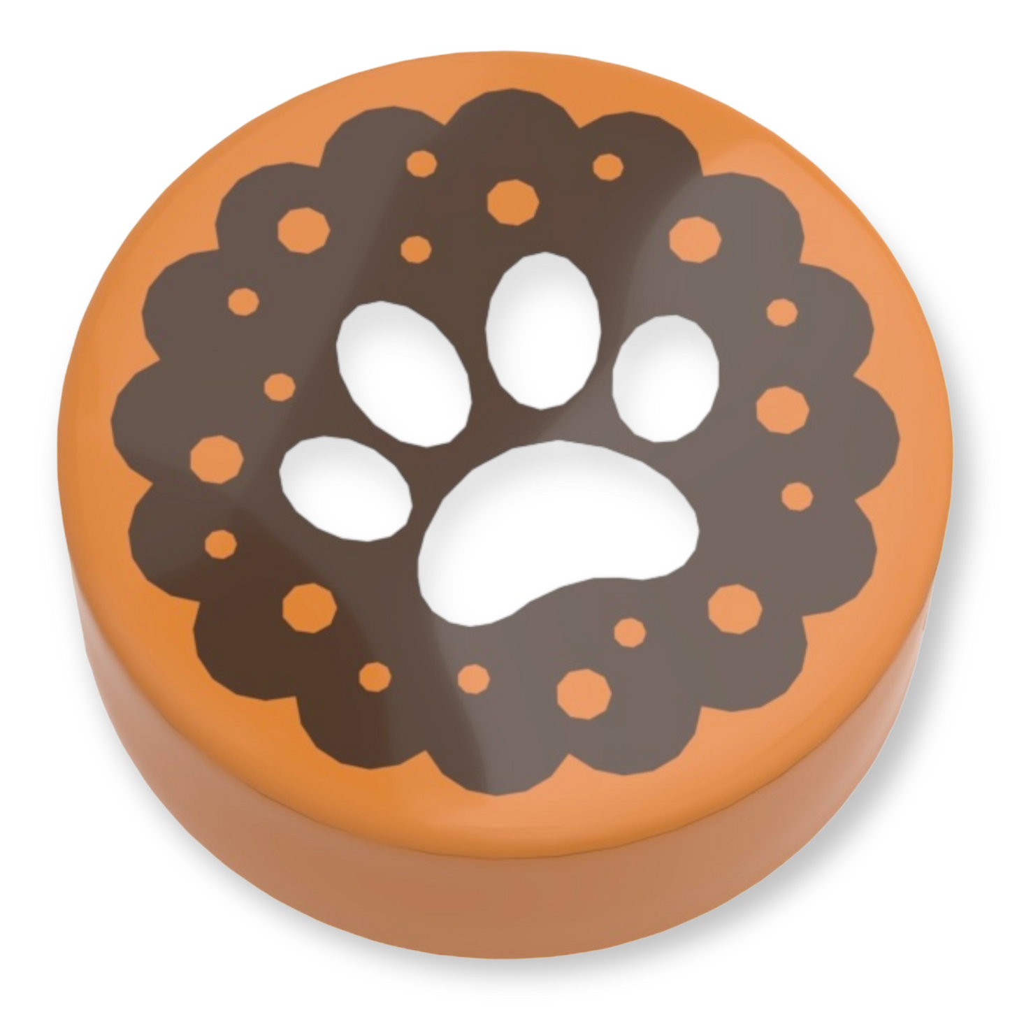 LEGO Einzelteil bedruckt Tile 1x1 Round - Hundekeks