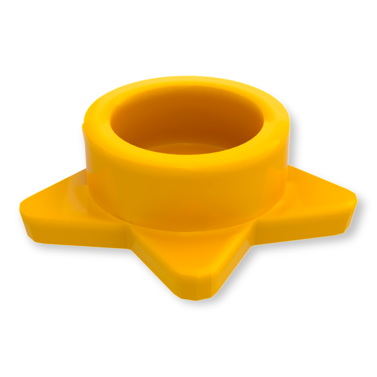 LEGO Plate Round 1x1 - Stern in Hellorange