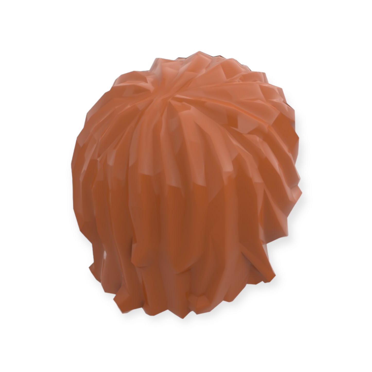 LEGO Frisur Nr 6 - Zerzaustes Haar mit Seitenscheitel - Dark Orange