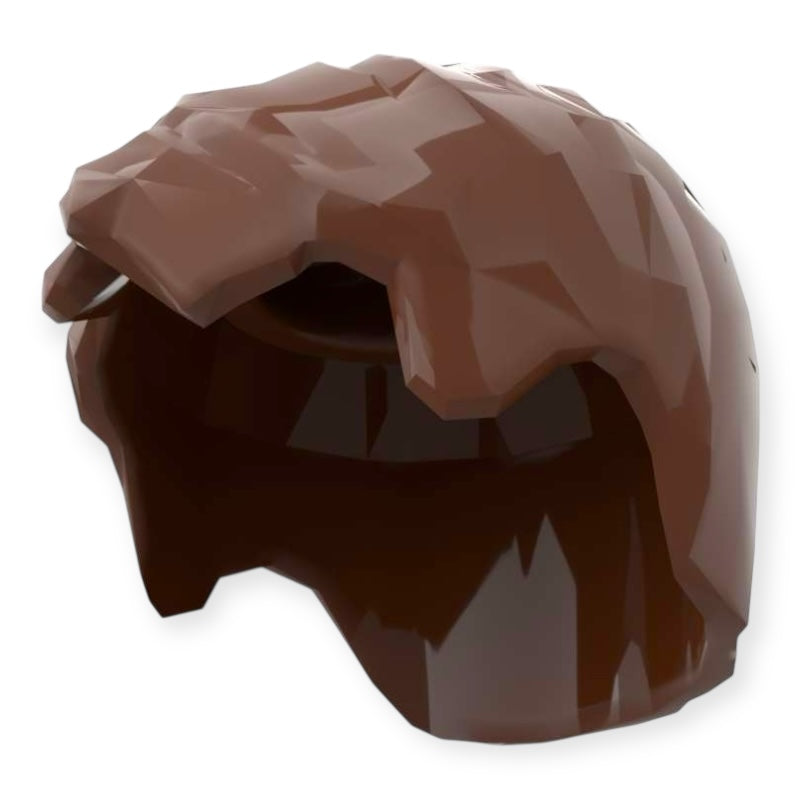 LEGO Frisur Nr 110 - Kurzes zerzaustes Haar mit Seitenscheitel - Braun