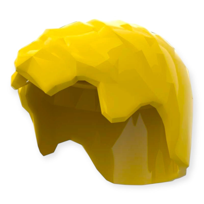 LEGO Frisur Nr 110 - Kurzes zerzaustes Haar mit Seitenscheitel - Gelb