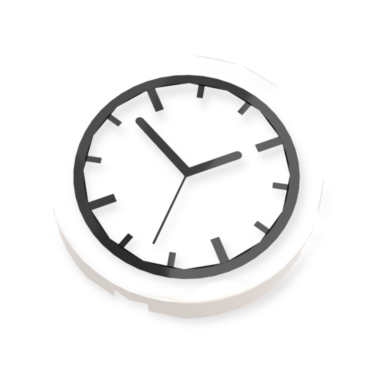 Tuile LEGO ronde 2x2 - Horloge analogique