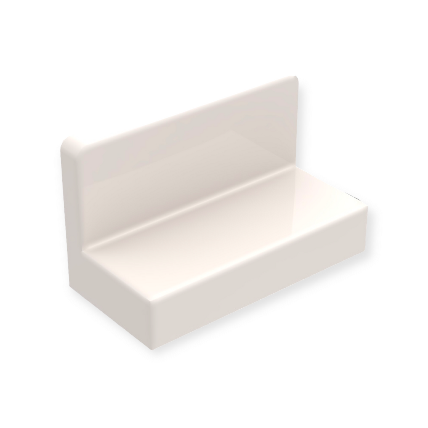 LEGO Panel 1x2x1 Rounded Corners in White