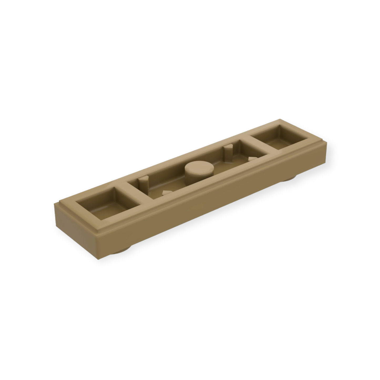 LEGO Plate Modified 1x4 with 2 Studs - Dark Tan