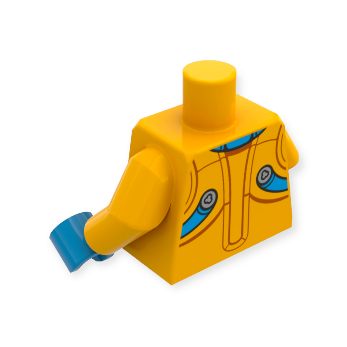 LEGO Torso - 5974 Spacesuit, Dark Azure Neck and Straps, Classic Space Logo