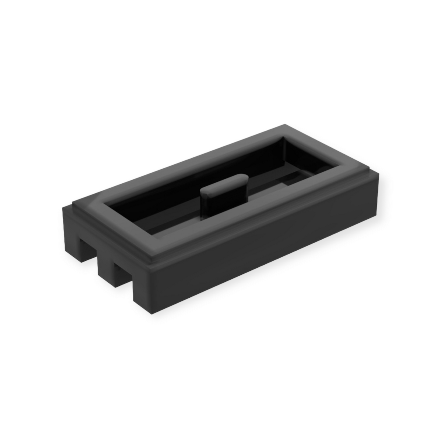 LEGO Tile Modified 1-2 Grille - Black