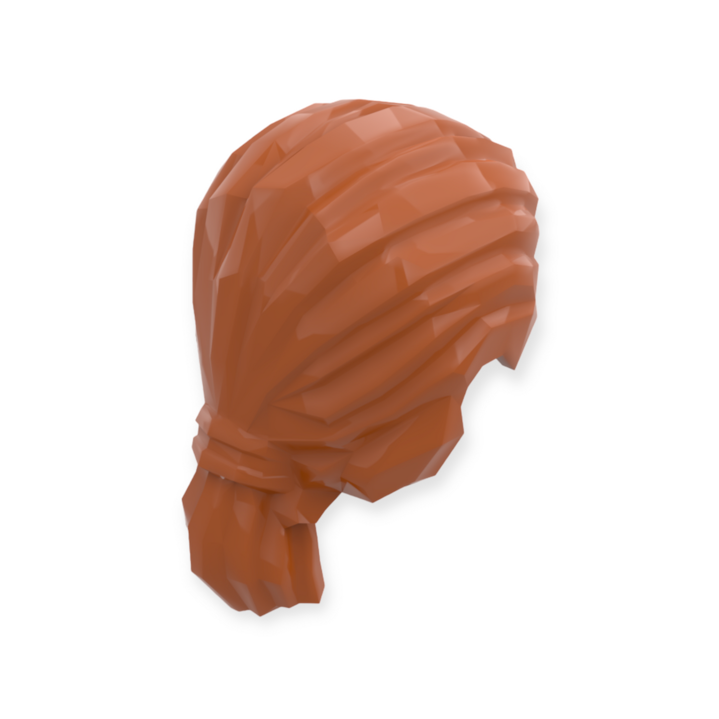 LEGO Frisur Nr 250 - Nach hinten gekämmt mit kurzem Pferdeschwanz - Dark Orange