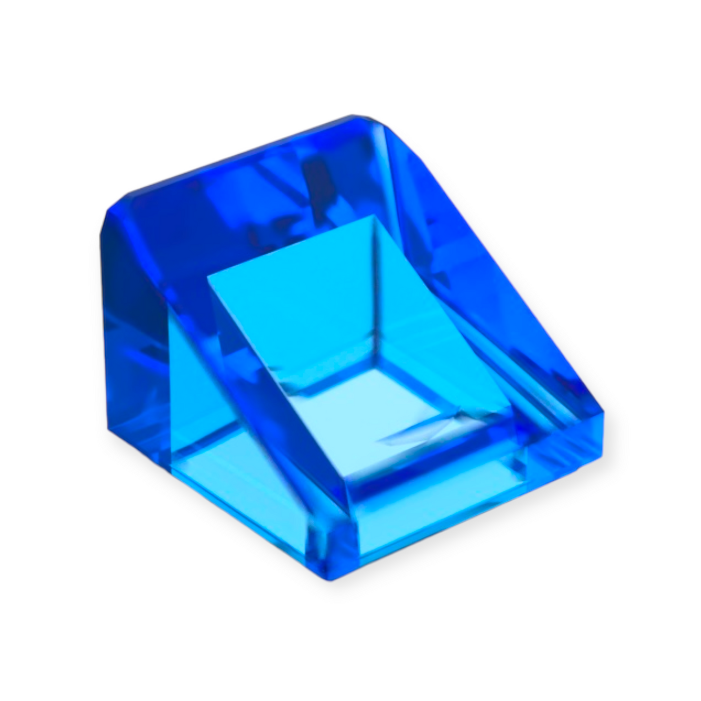 LEGO Slope 30 1x1x2/3 - in Trans-Dark Blue