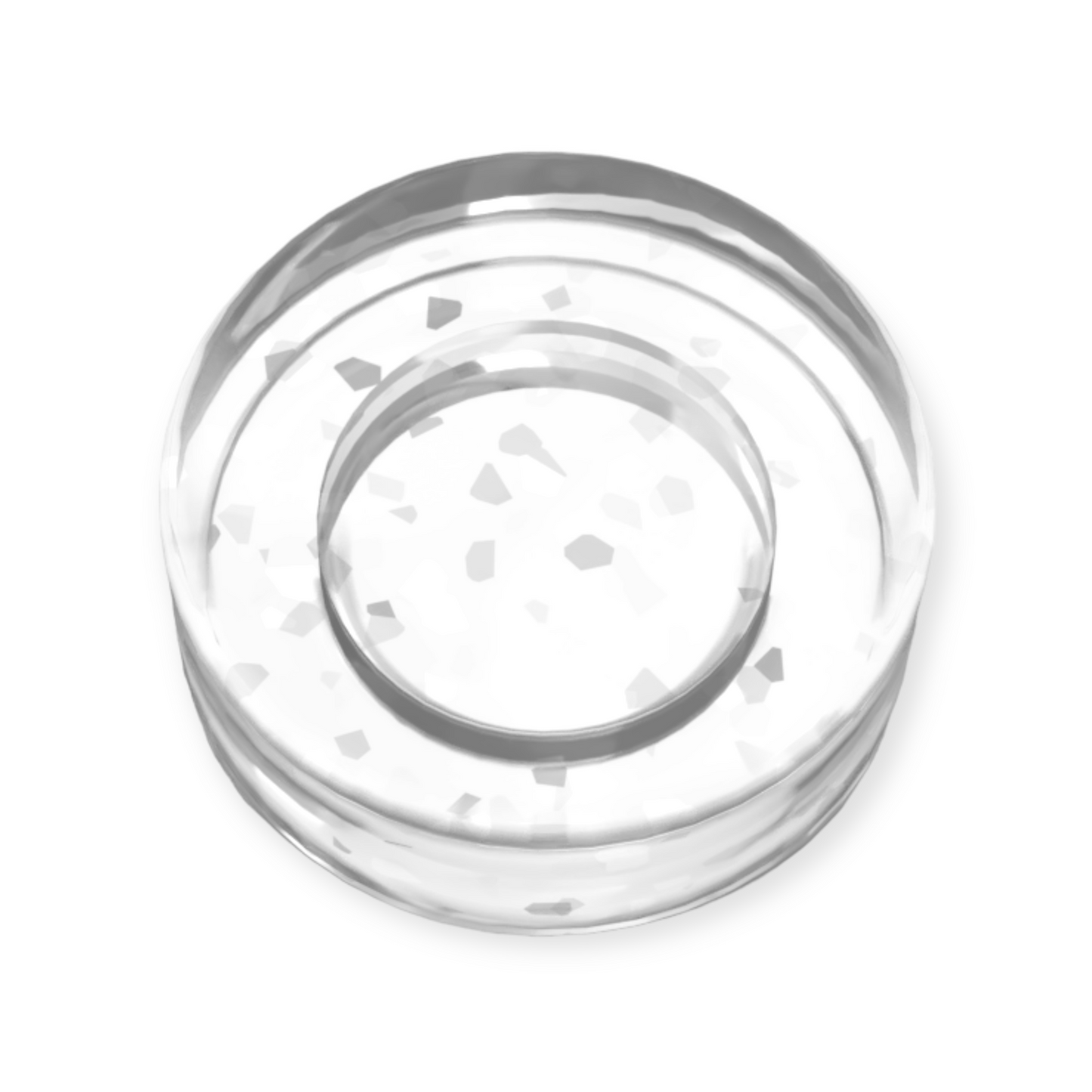 LEGO Fliese rund 1x1 - Glitter Trans-Clear