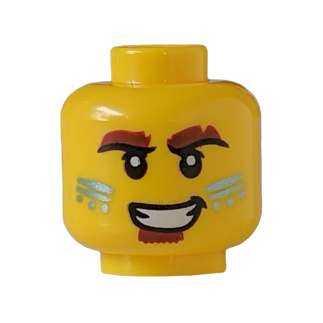 LEGO Minifiguren Kopf - 4152 Dark Brown Bushy Eyebrows and Soul Patch