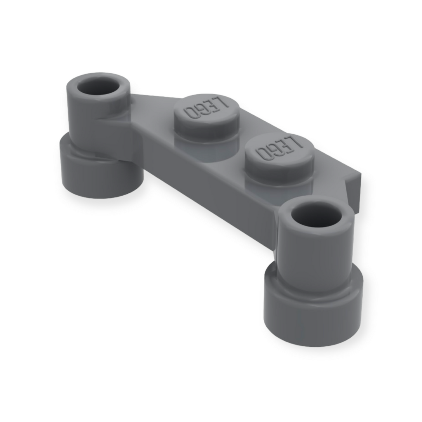 LEGO Plate Modified 1x4 Offset - in Dark Bluish Gray