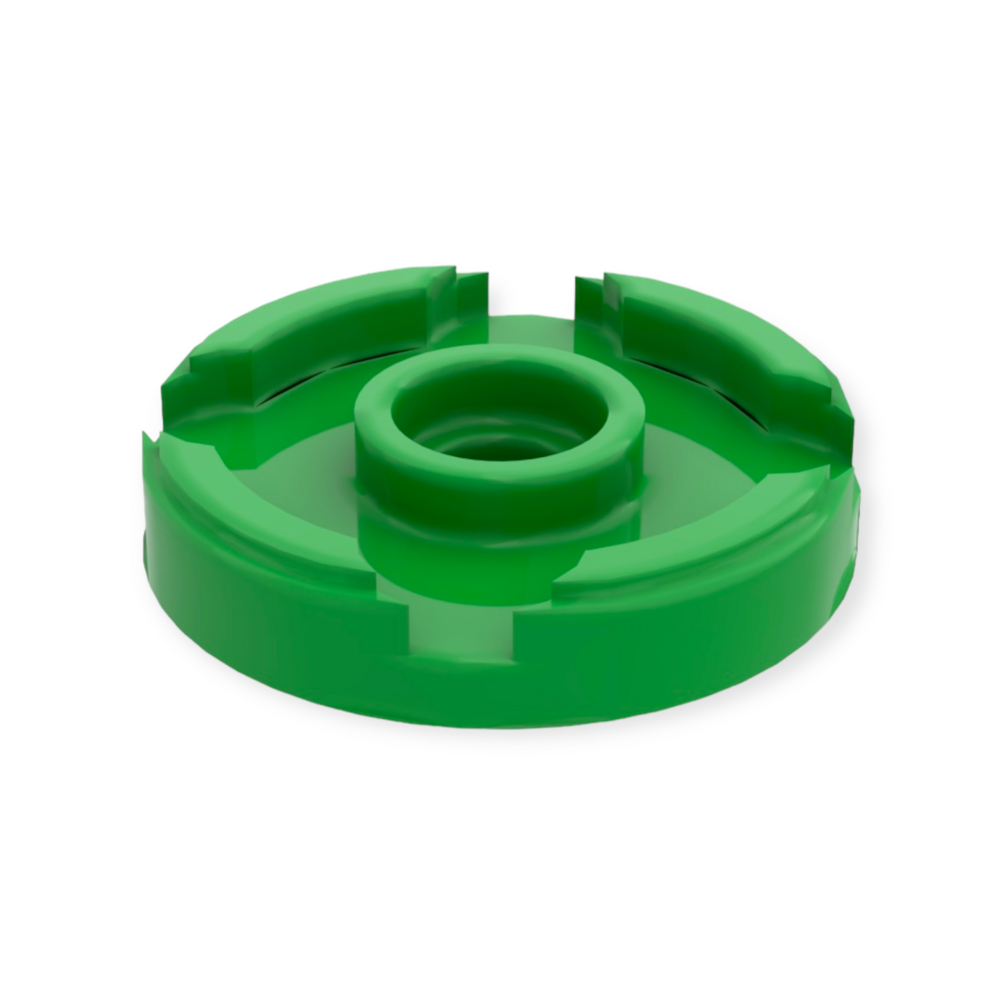 Tuile LEGO ronde 2x2 à tige ouverte - Vert vif