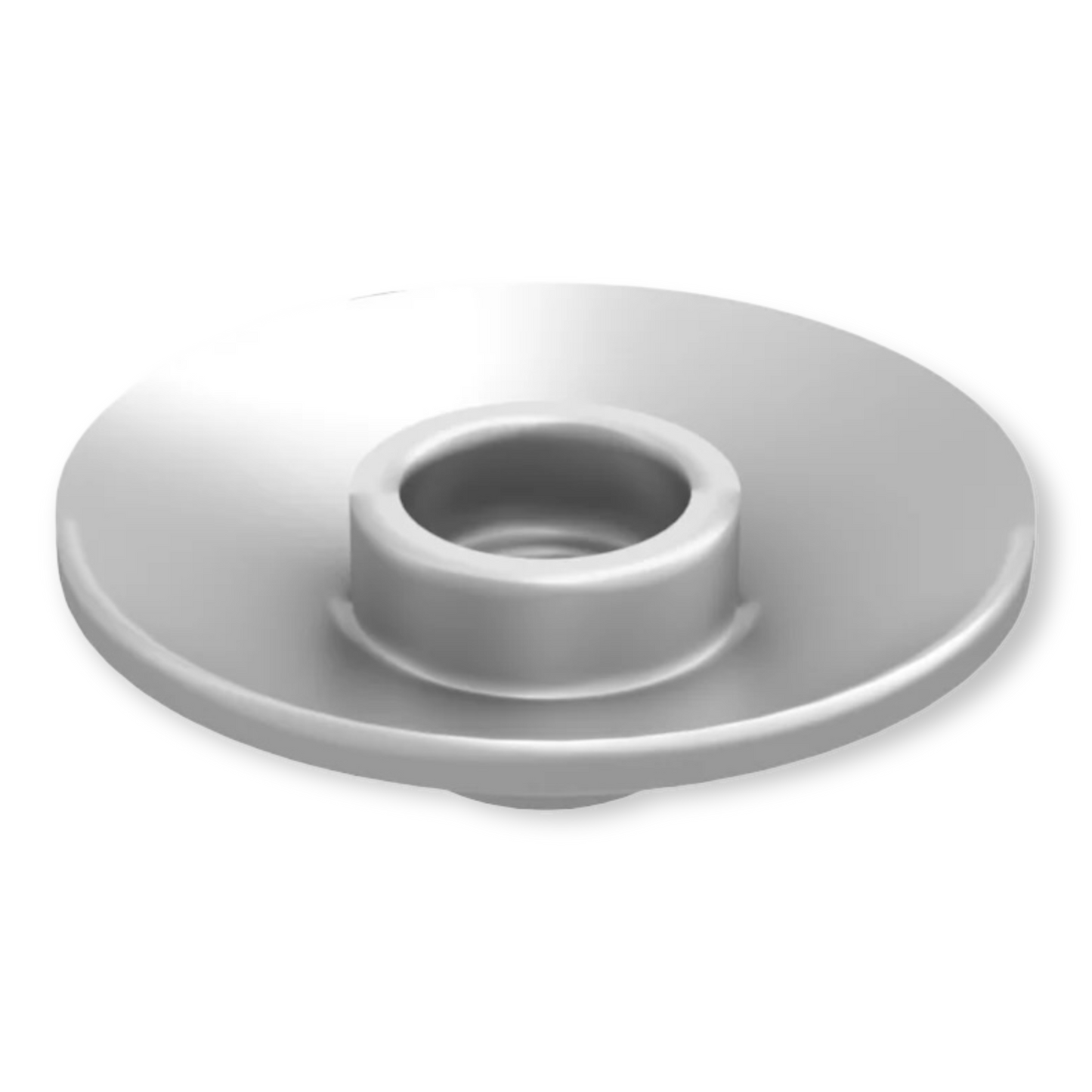 LEGO Dish 2x2 - Metallic Silver / Black