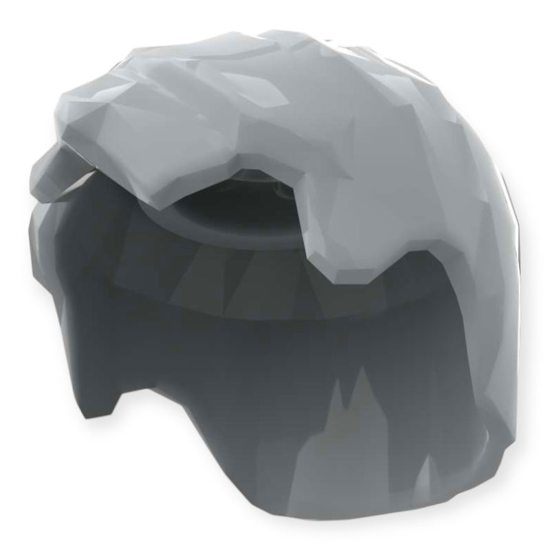 LEGO Frisur Nr 110 - Kurzes zerzaustes Haar mit Seitenscheitel - Hellgrau