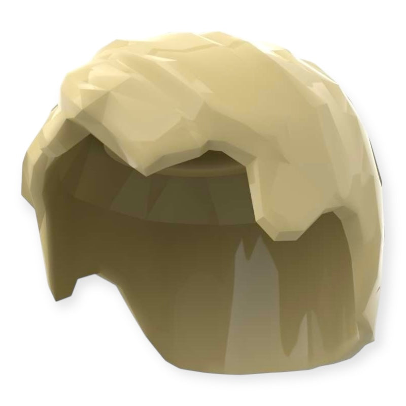 LEGO Frisur Nr 110 - Kurzes zerzaustes Haar mit Seitenscheitel - Beige