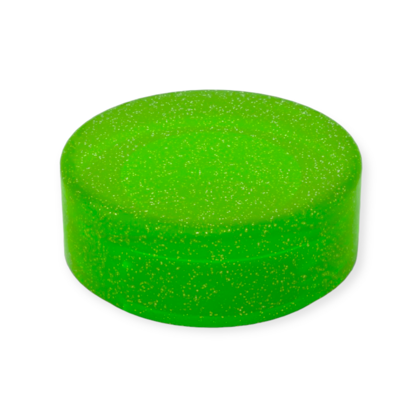 LEGO Fliese rund 1x1 - Satin Trans Bright Green