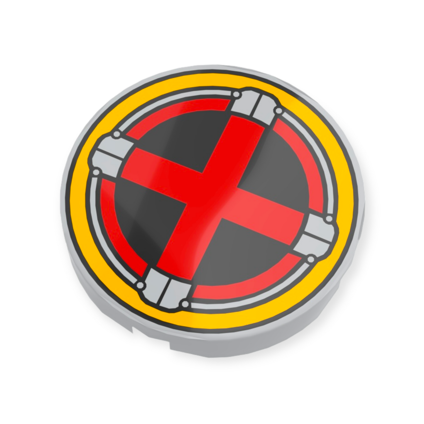 LEGO Fliese rund 2x2 - X-Men Logo