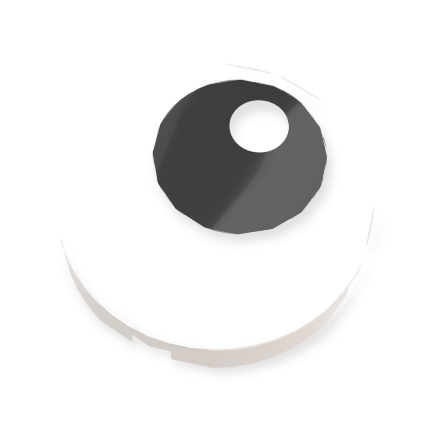Tuile LEGO 2x2 ronde - Œil noir avec pupille