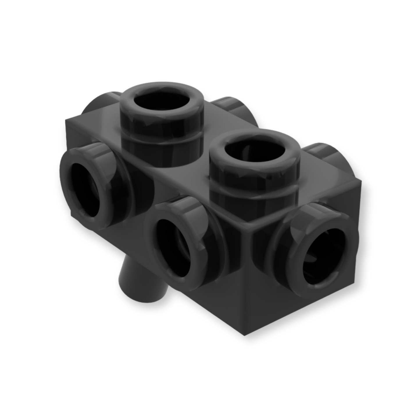 LEGO Minifigur Waffe Blaster 1x2x2/3 mit Noppen an den Seiten und Griff in Black