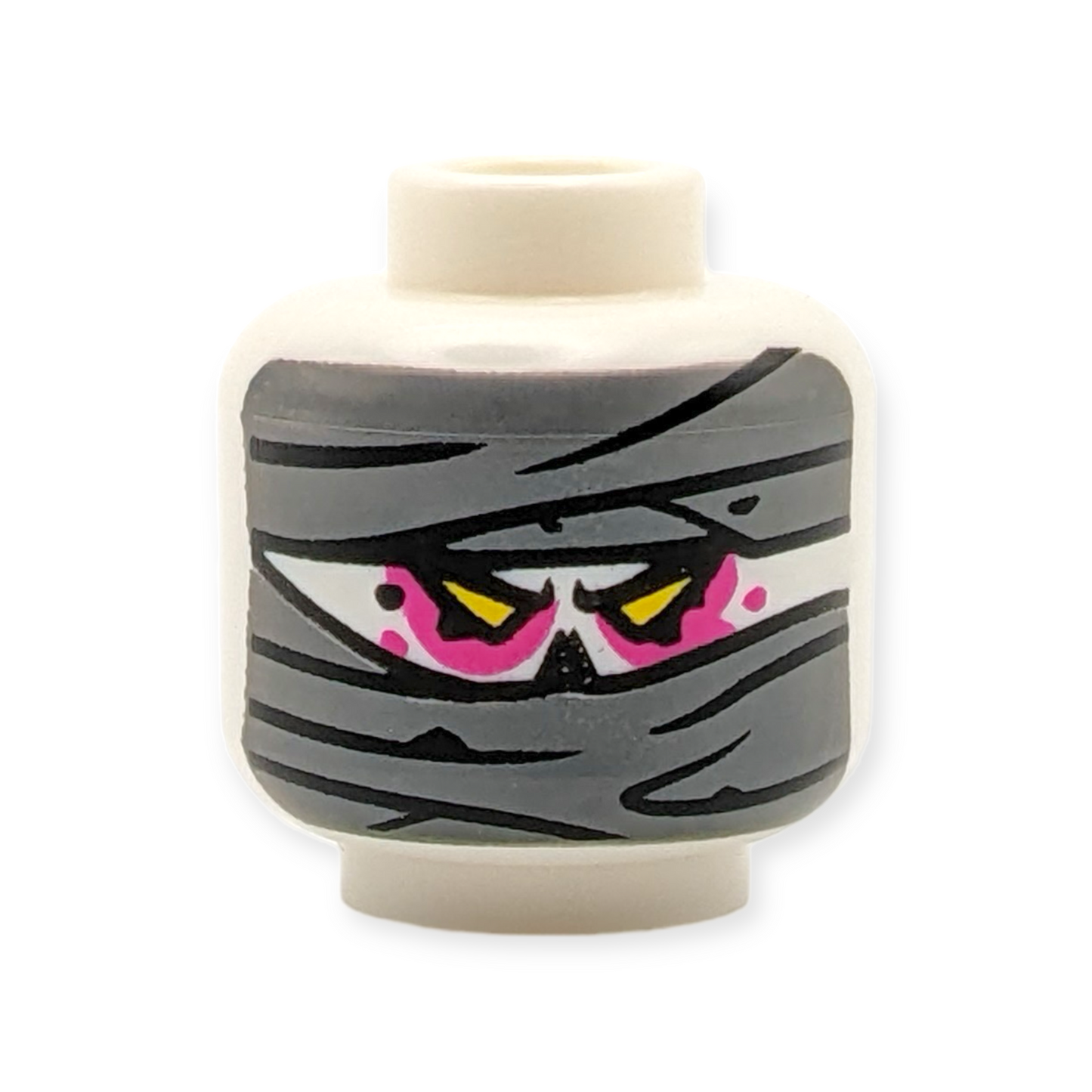 LEGO Minifiguren Kopf - 4087 Dual Sided Alien Dark Bluish Gray Mummy Wrappings