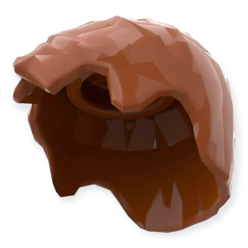 LEGO Frisur Nr 110 - Kurzes zerzaustes Haar mit Seitenscheitel - Dunkelorange