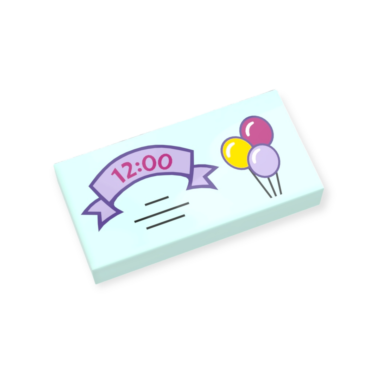 LEGO Fliese 1x2 - Party Einladung