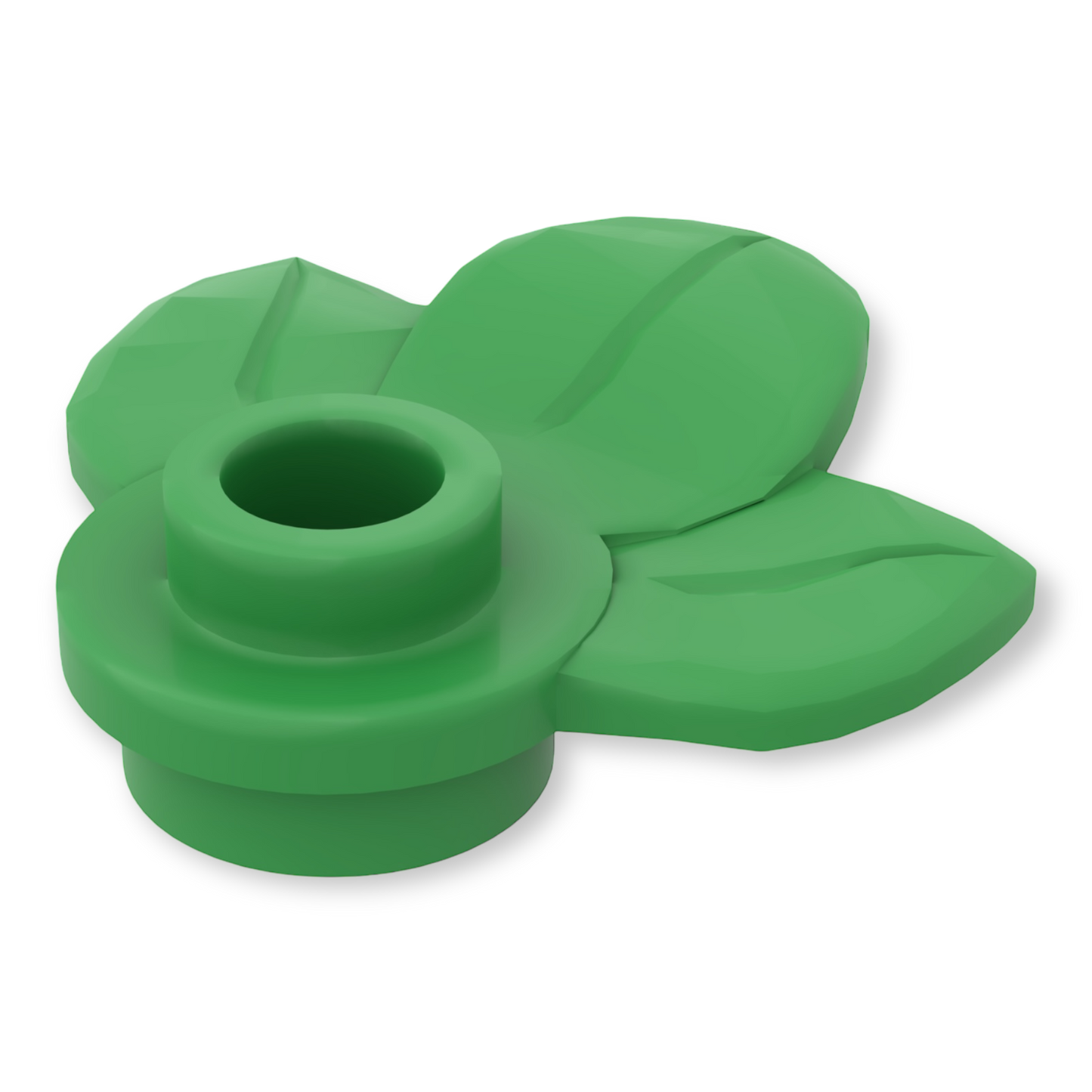 LEGO Plant Plate 1x1 mit 3 Blättern - Bright Green