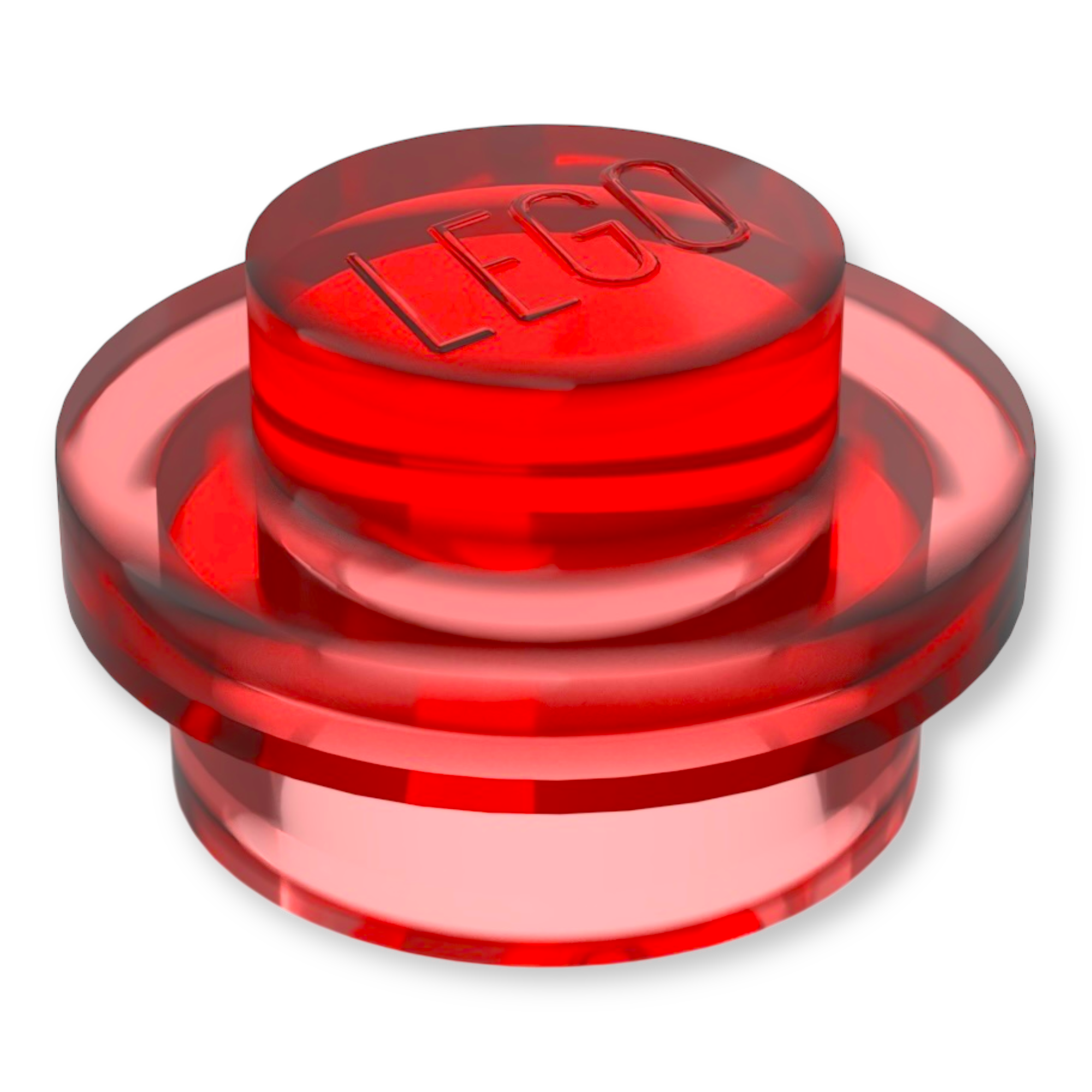 LEGO Plate Round 1x1 Transparent Red –1