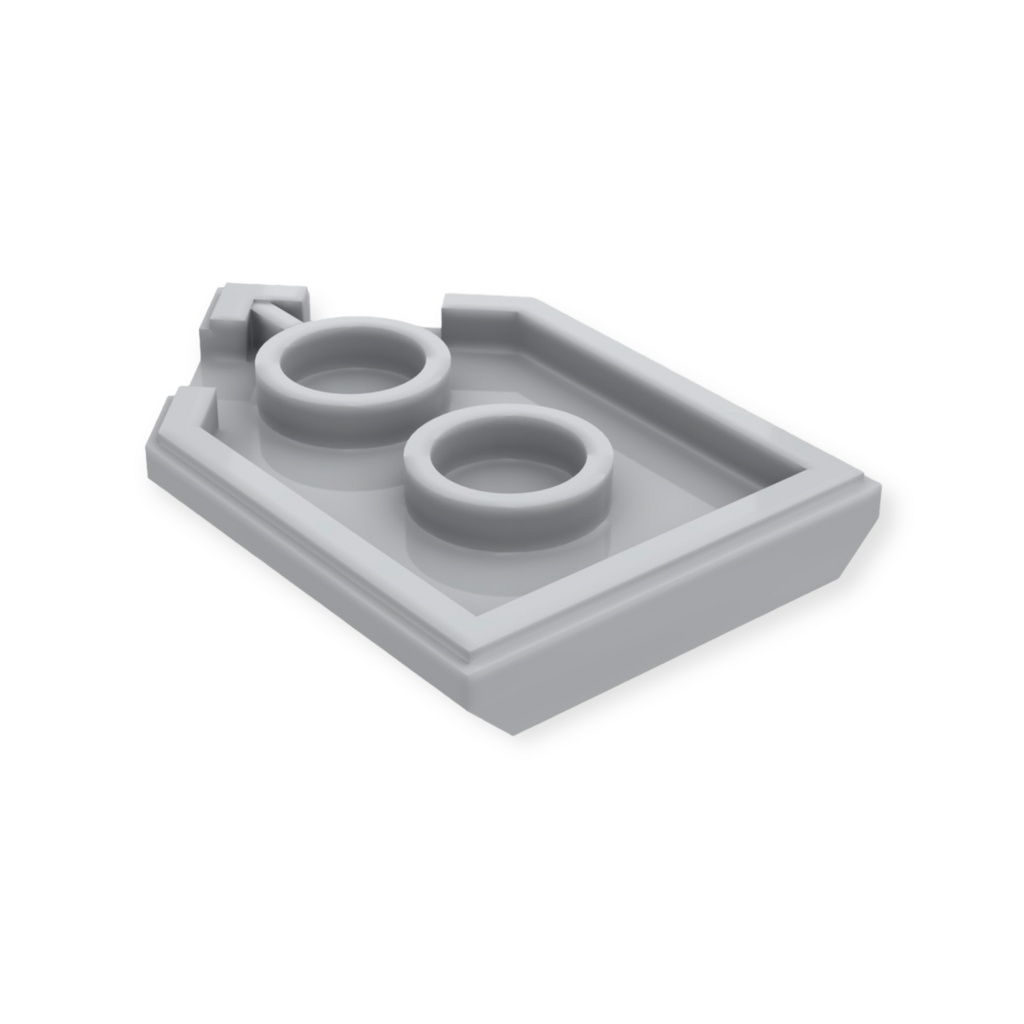 LEGO Tile Modified 2x3 Pentagonal - in Light Bluish Gray