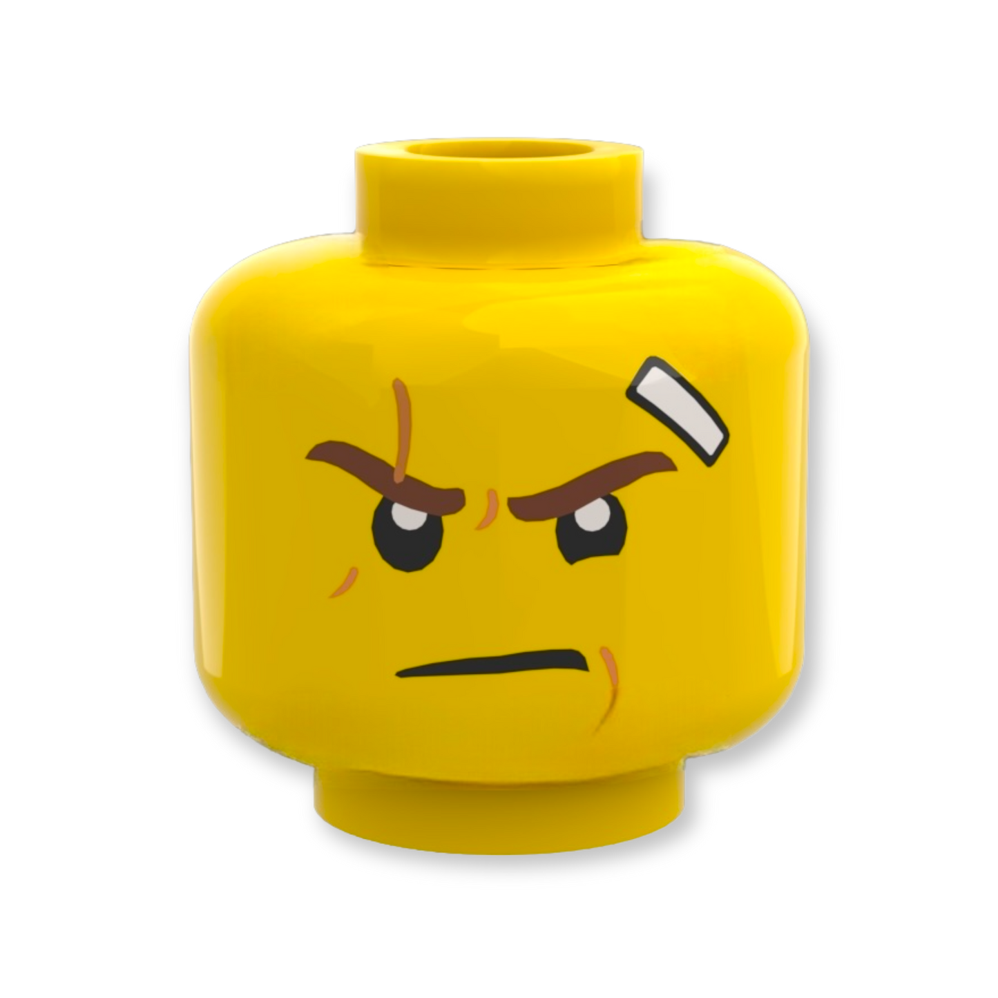 LEGO Minifiguren Kopf - 2256 Dual Sided Reddish Brown Eyebrows