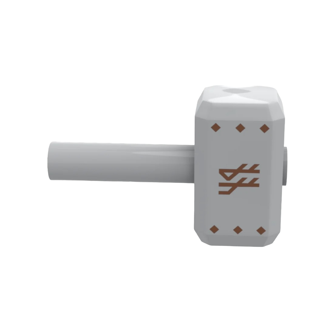 LEGO Utensil - Hammer mit Kupferfarbenen Runen und Diamanten