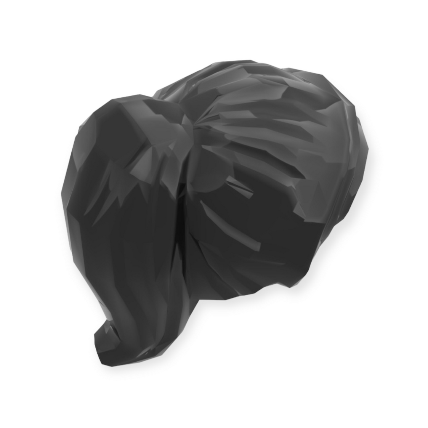 LEGO® Frisur Nr 5 - Pferdeschwanz und seitlich geschwungenen Fransen - Schwarz