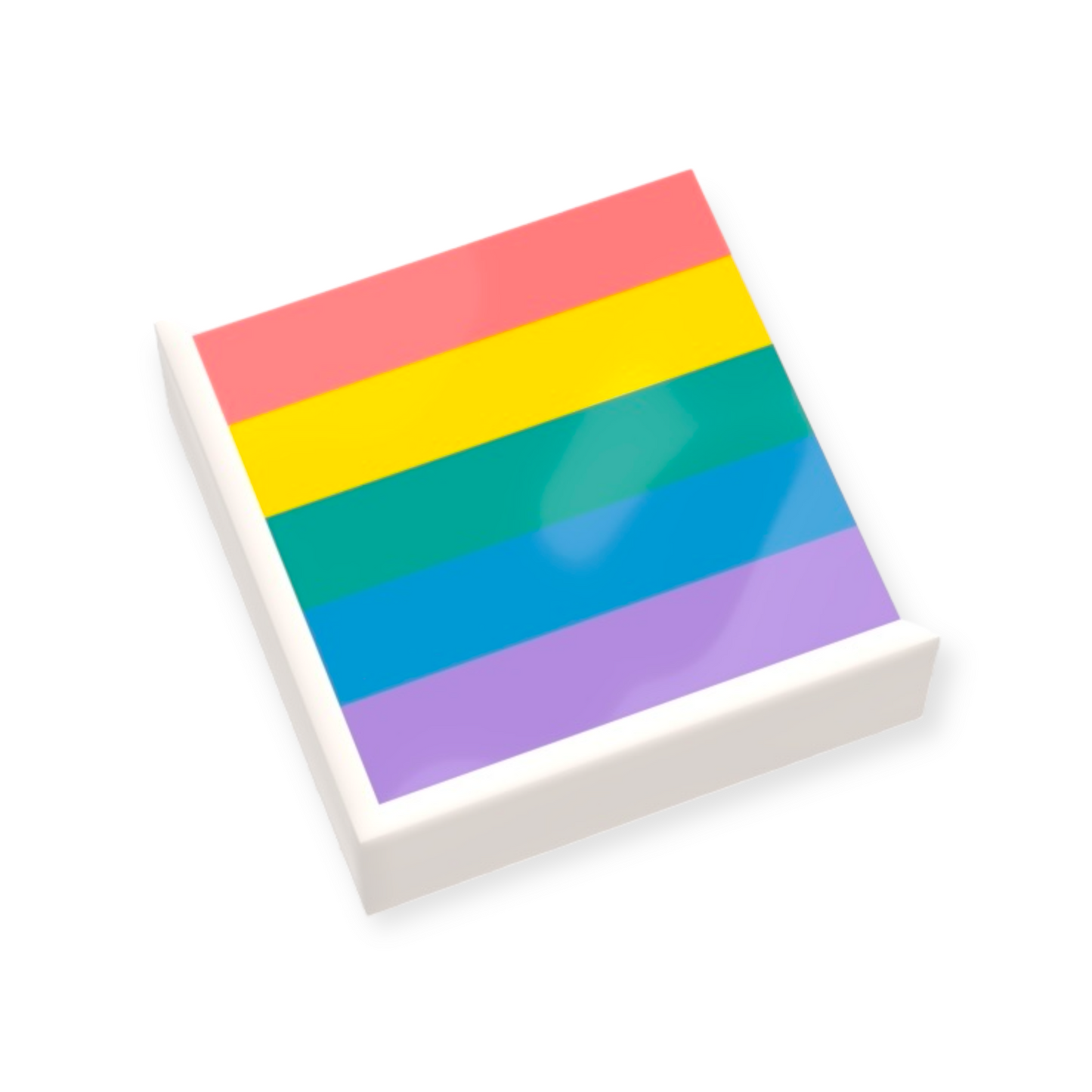 LEGO Fliese 1x1 - Regenbogenstreifen