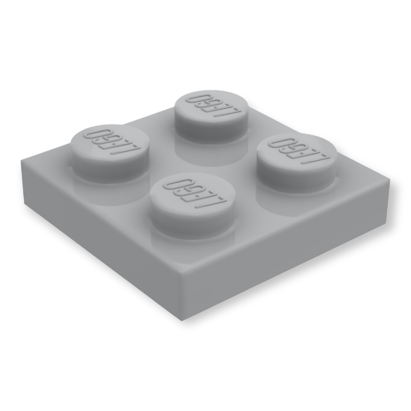 LEGO Plate 2x2 - Light Bluish Gray