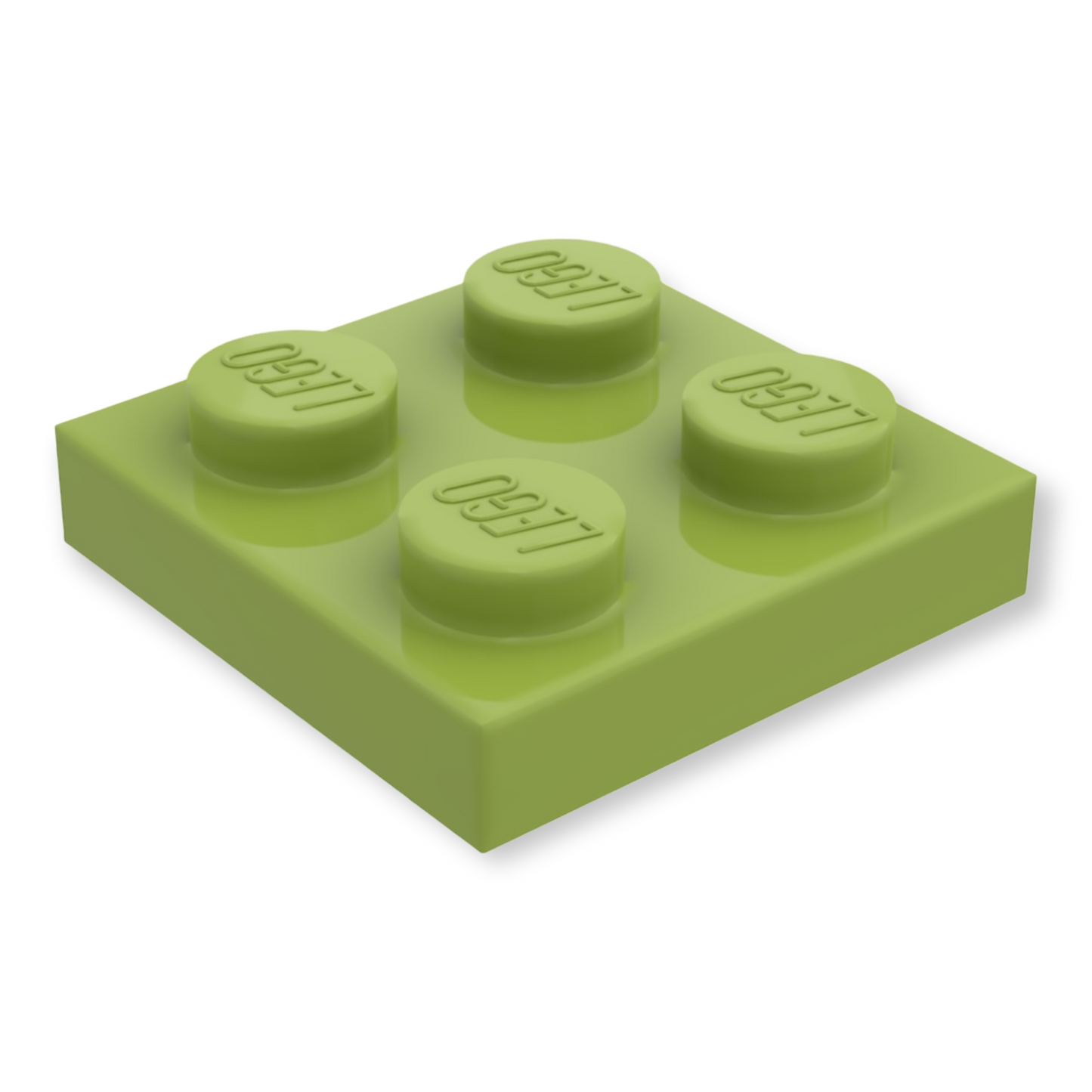 LEGO Plate 2x2 - Lime