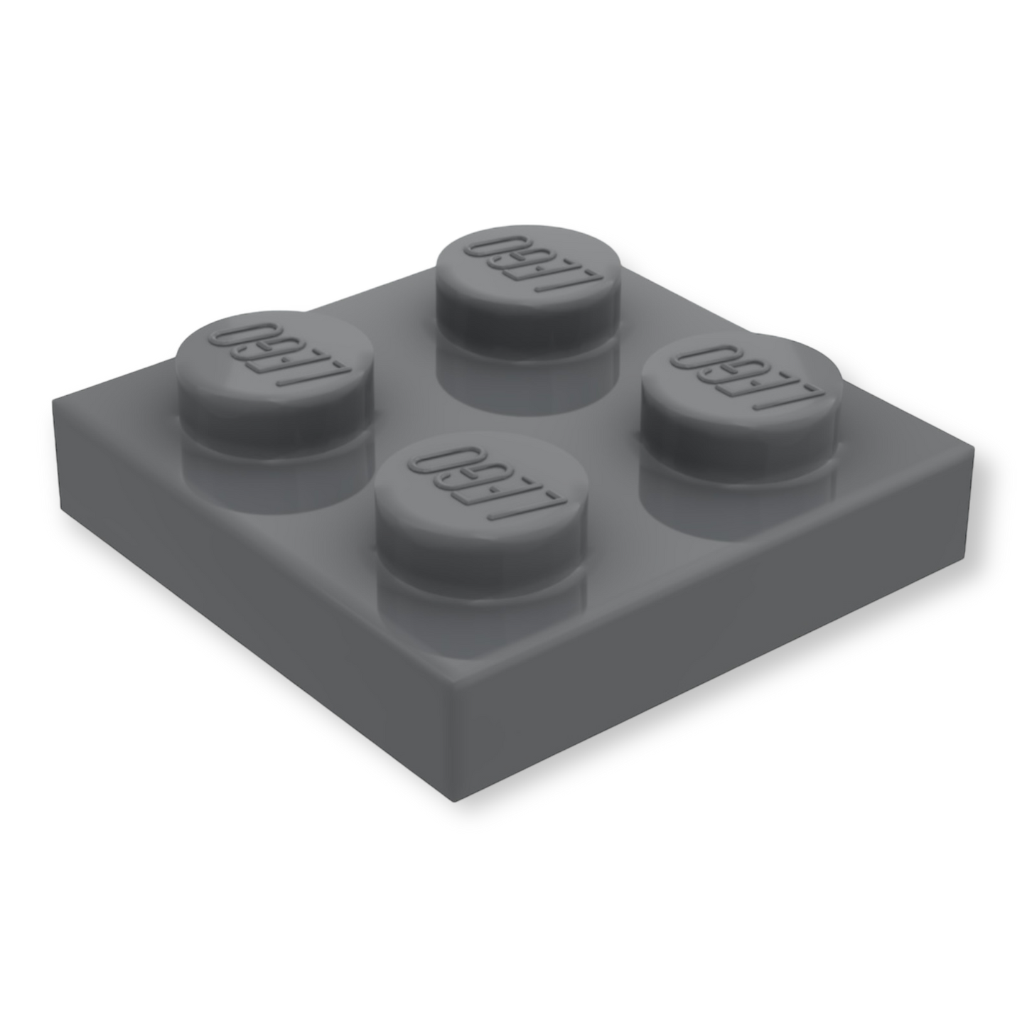 LEGO Plate 2x2 - Dark Bluish Gray