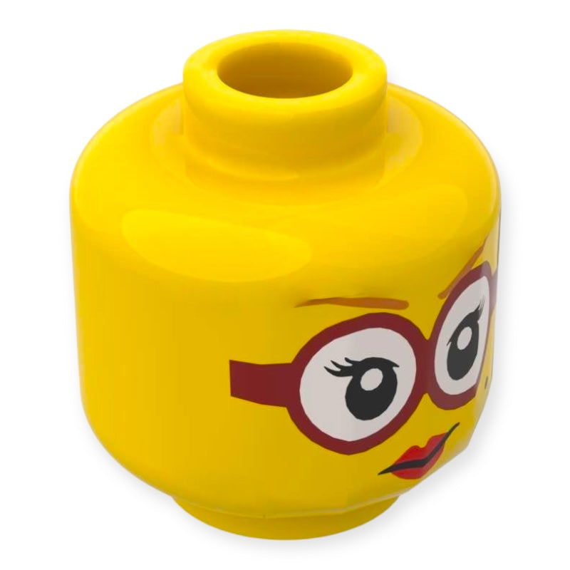 LEGO® Minifiguren Kopf 3377 - Rote Brille und Schönheitsfleck