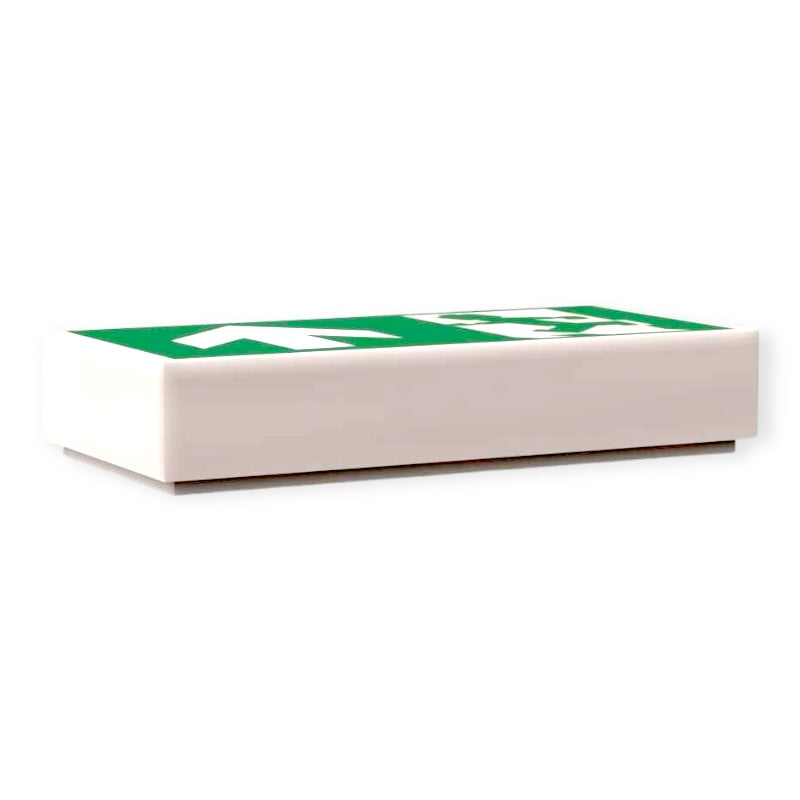 Bedruckte LEGO® Fliese 1x2 - Notausgang / Fluchtweg-Schild geradeaus