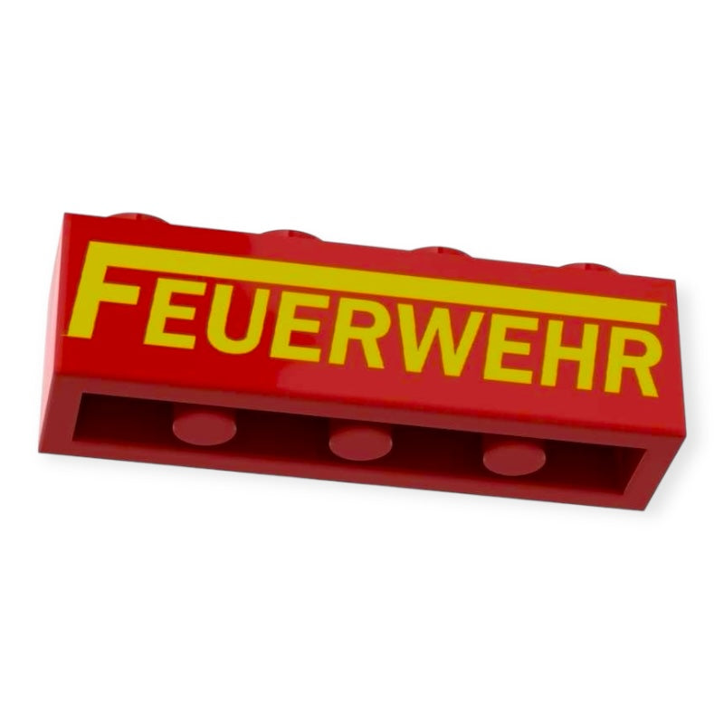 Bedruckter LEGO® Stein 1x4 - Feuerwehr
