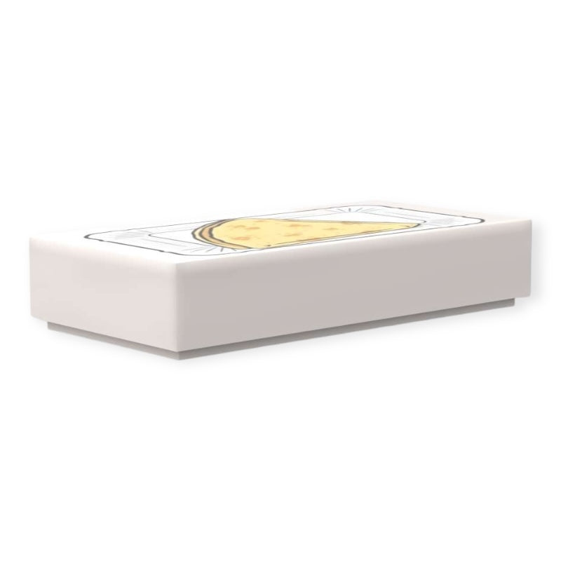 Bedruckte LEGO® Fliese 1x2 - 'Crêpes auf Pappteller'