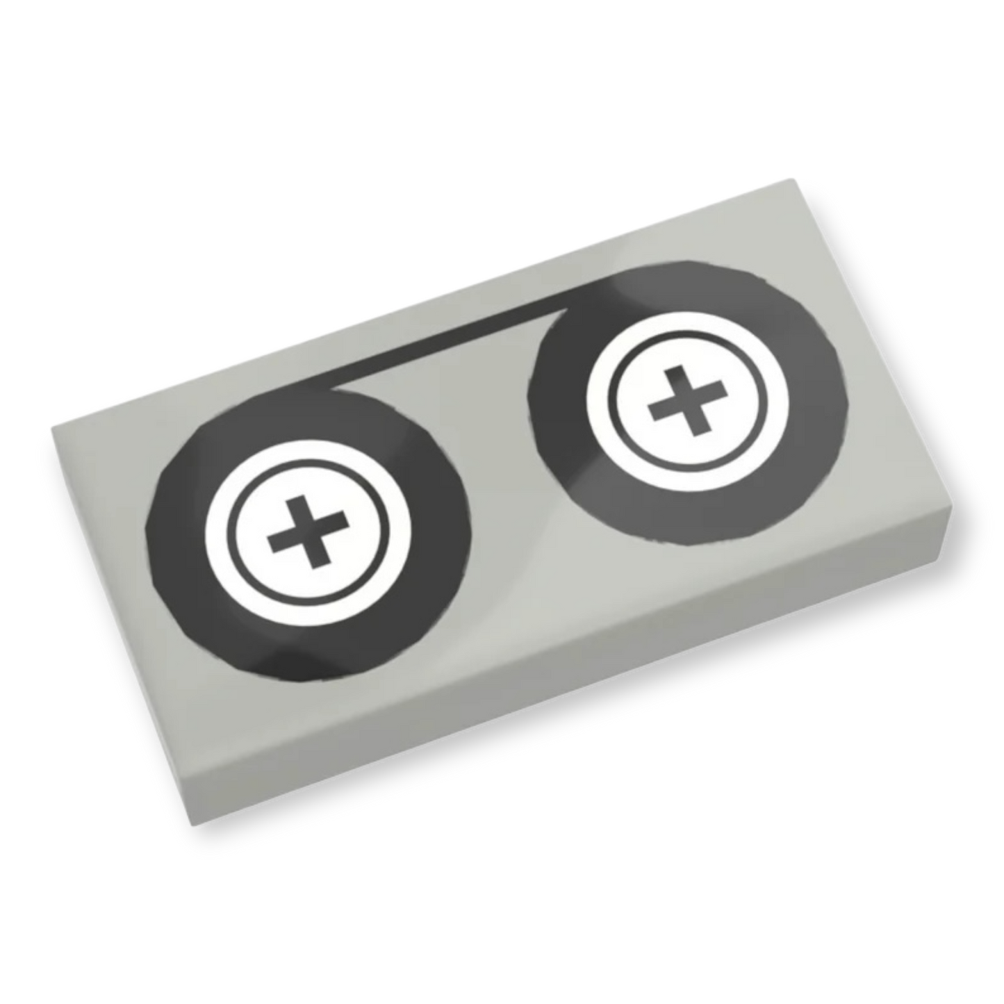 LEGO Tile 1x2 - Black Tape / Tonband