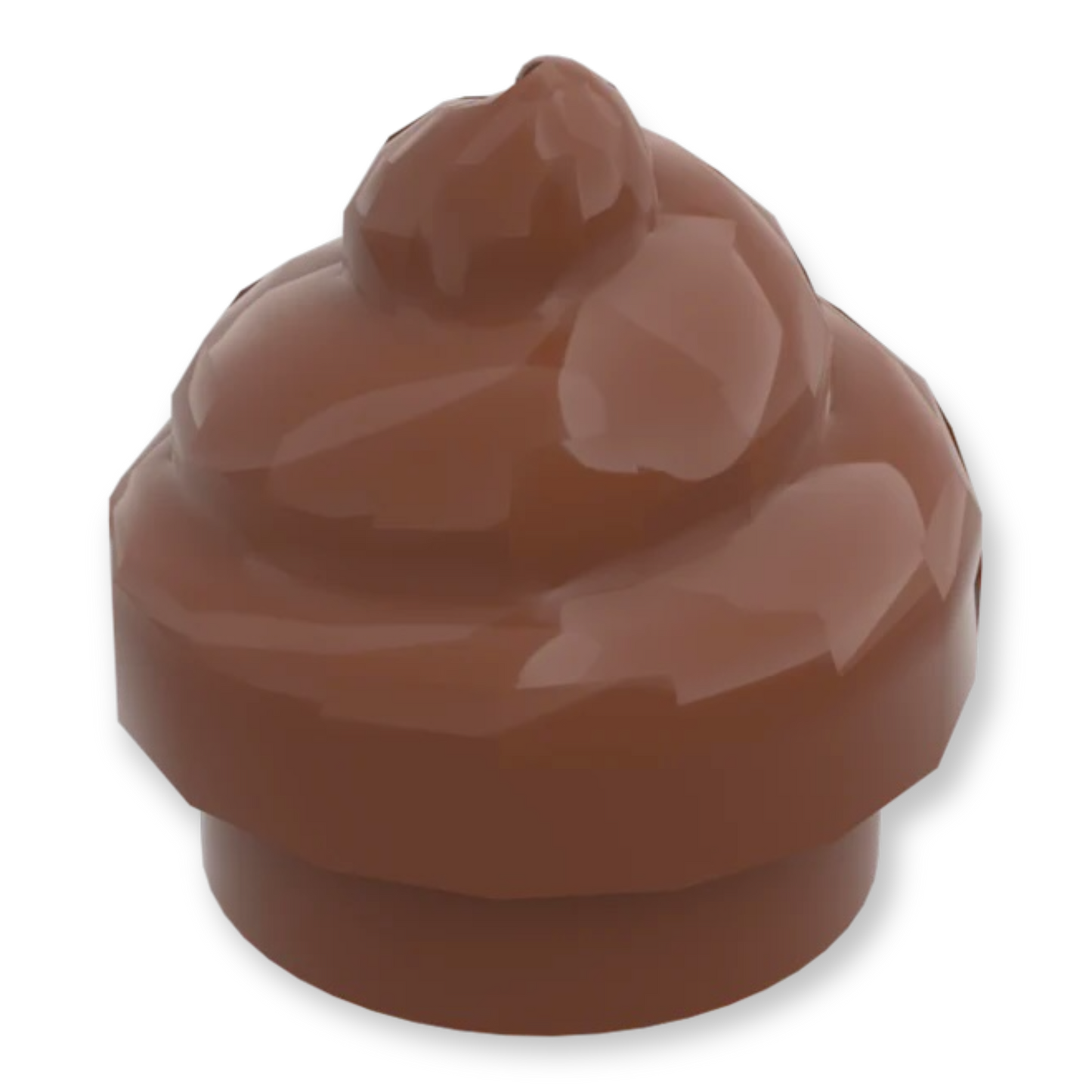 LEGO Plate Round 1x1 - Horizontal Twist / Swirl - Reddish Brown