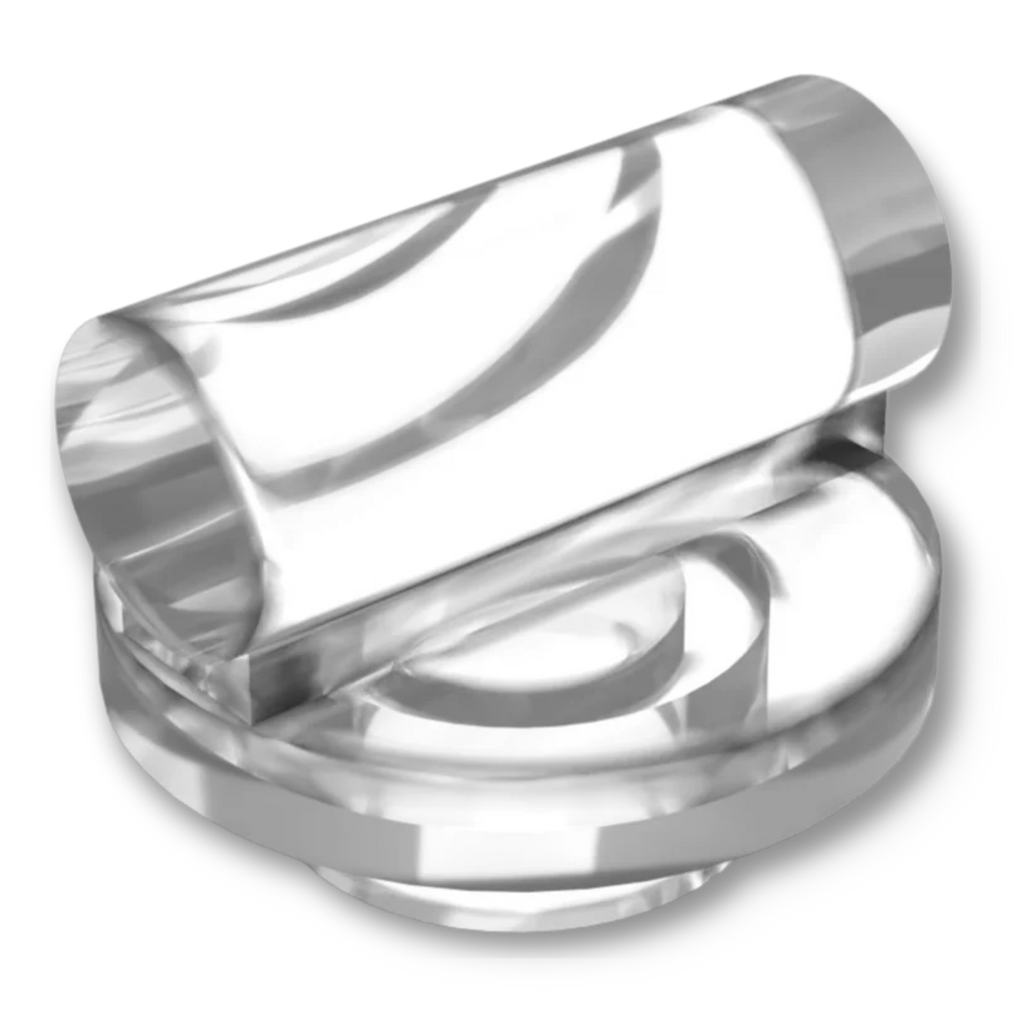 LEGO Plate Round 1x1 mit Griff - Trans-Clear